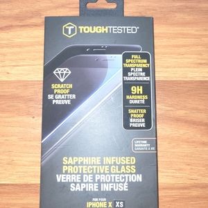Sapphire infused protective glass for IPhone X or XS. New and sealed.